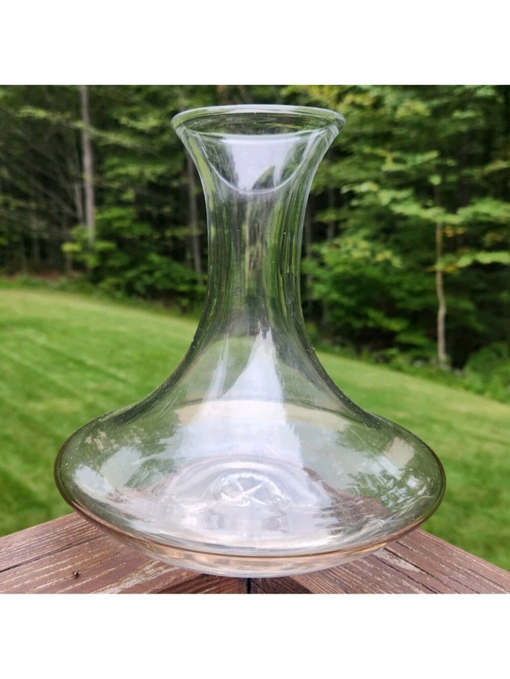 Simon Pearce Madison Wine Art Glass Decanter Carafe 8¼" Tall 32 Oz Bottle Signed